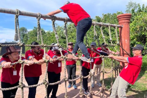 Team bonding over cultural activities